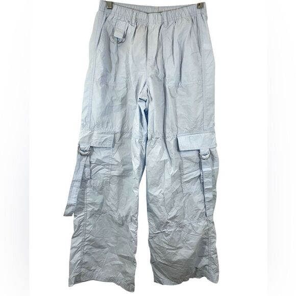 Wild Fable ladies cargo wide leg utility pants blue small cotton y2k style 90s - Picture 12 of 13